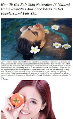 Skin Whitening Home Remedies Screenshot 2