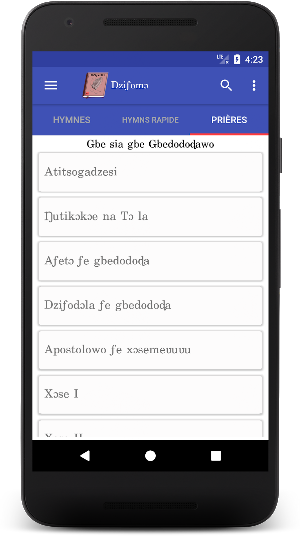 Ewe Catholic Hymnal - Dziƒomɔ Screenshot 1