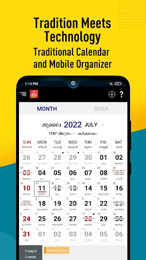 Malayala Manorama Calendar Screenshot 0
