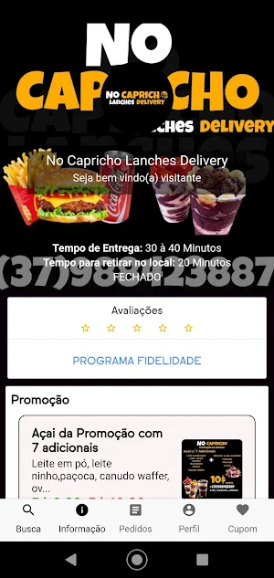 No Capricho Lanches Delivery Screenshot 0