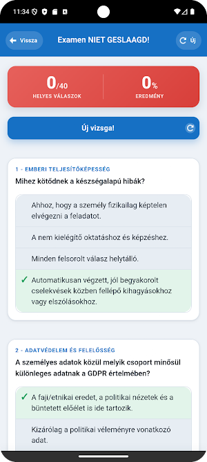 A1/A3 Drón Engedély Vizsga Screenshot 3