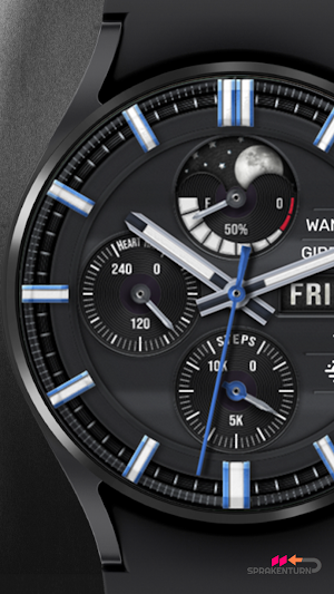 SPRAK 143 Dark Moon Watch Face Screenshot 3