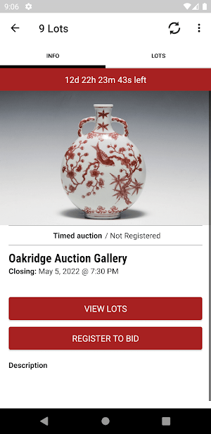 Oakridge Auctions Screenshot 1
