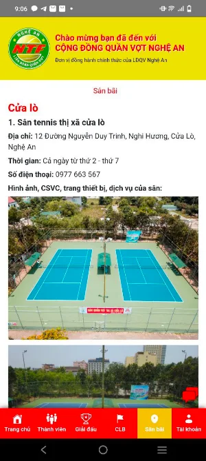 Tennis Bắc Miền Trung Screenshot 1