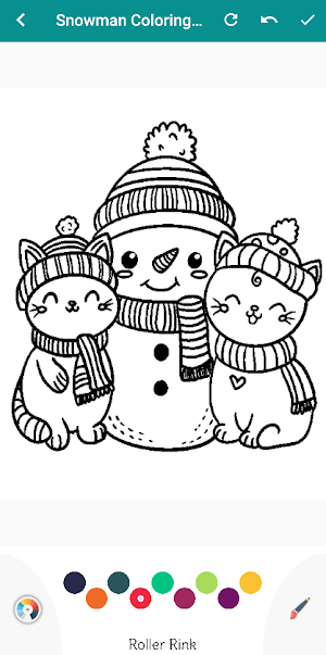 Cute Snowman Coloring Book Screenshot 3
