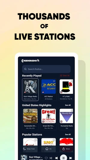RadaRadio: FM Radio & Podcast Screenshot 2