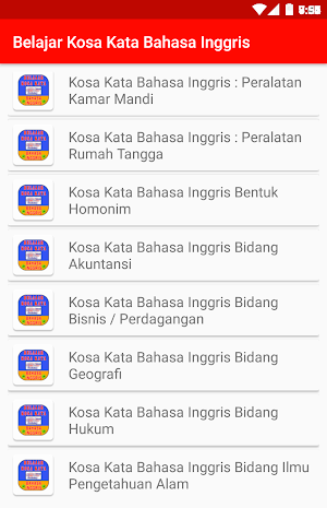 Belajar Kosa Kata Bahasa Inggris Screenshot 2