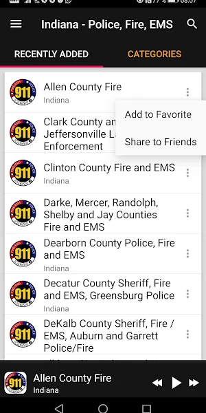 Police Scanner Radio - Indiana, USA Screenshot 1