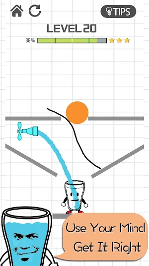 Clever Glass-Leisure Drawing Water Cup Puzzle Game Screenshot 1