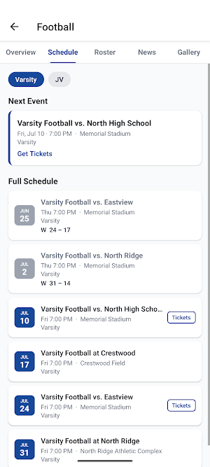 Belmont Middle Athletics Screenshot 1