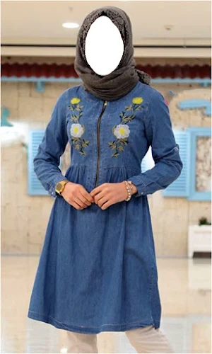 Hijab Girl Jeans Photo Suits Screenshot 2