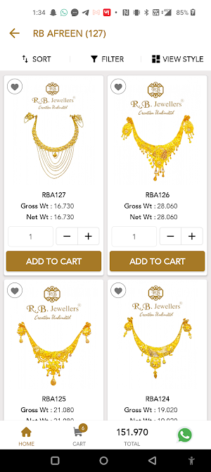R.B. JEWELLERS - Online Screenshot 2