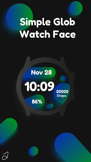Simple Glob Watch Face Screenshot 0