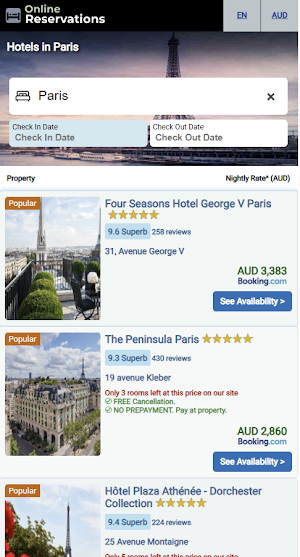 Online Reservations: Hotels Screenshot 1