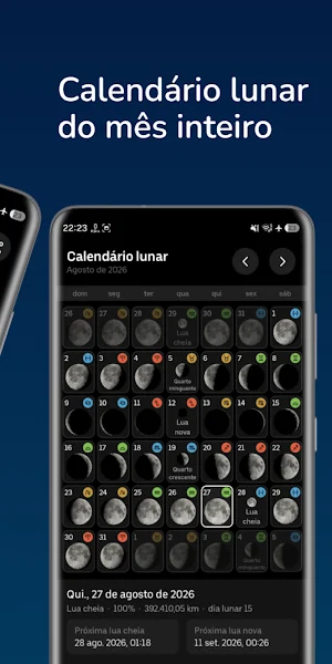 Lua hoje: Fases e Calendário Screenshot 1