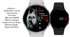 Red Wolf Watch Face Screenshot 2