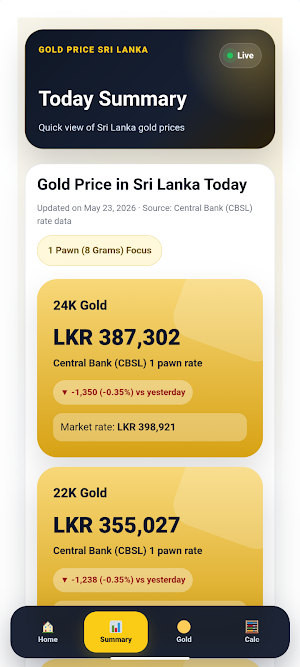 Gold Price Sri Lanka Screenshot 3