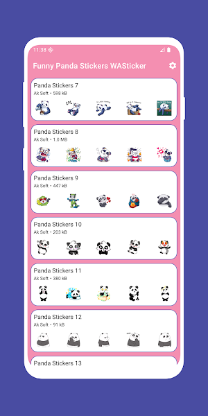 Funny Panda Stickers WASticker Screenshot 1