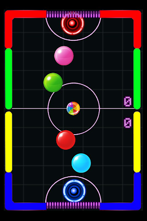 Bubble Shooter Glow Air Hockey Screenshot 1