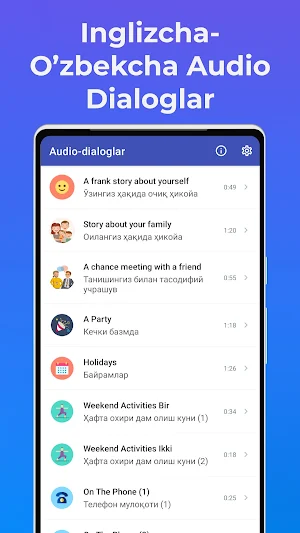 Inglizcha audio dialoglar Screenshot 0