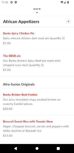 Bantu Kitchens Screenshot 2