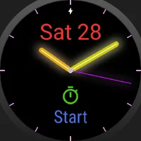 Glow Hands & Timer Watch Face