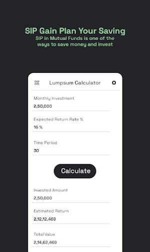 SIP Return Calculator - Plans Screenshot 3