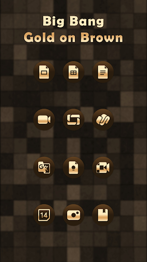 Big Bang Gold On Brown Icons Screenshot 1