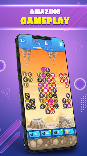 Crypto Tiles 2-Earn BTC Match3 Screenshot 1