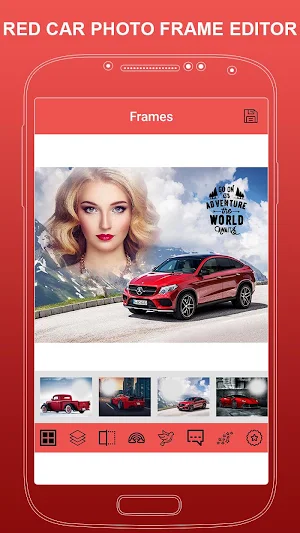 Red Car Photo Frame Editor Screenshot 0
