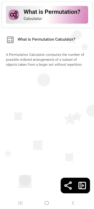Permutation Calculator Screenshot 1