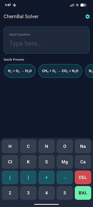 ChemBal: Equation Balancer Screenshot 1