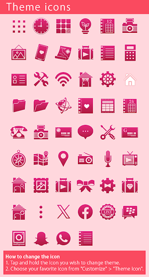 Pink Carnations Theme +HOME Screenshot 3