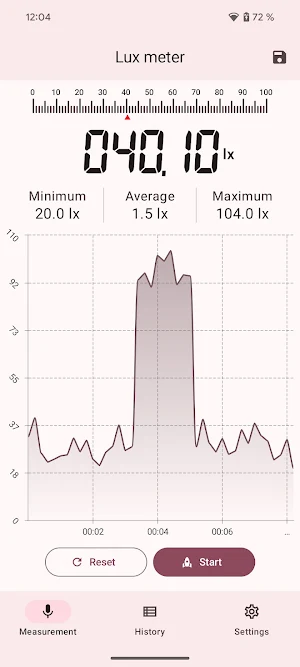 Light meter, lux meter Screenshot 1