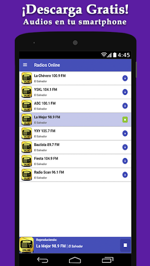 Radios del Salvador - Radio Online Screenshot 1