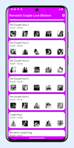 Romantic Couple Love Stickers Screenshot 2