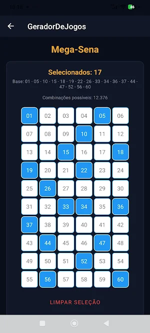 Brazilian LotteryGenerator Screenshot 3