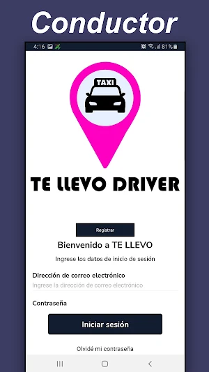 te llevo driver Screenshot 0