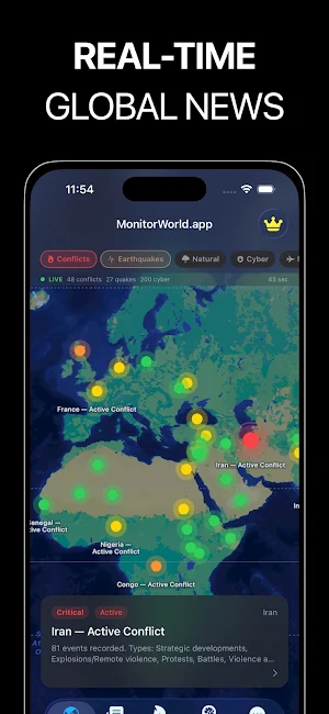 World Monitor App Screenshot 1