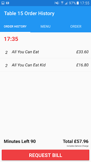 Table Ordering Screenshot 1