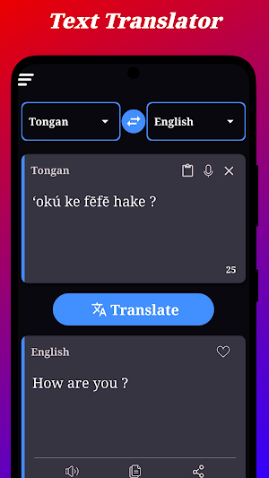 Tongan Translator Screenshot 2