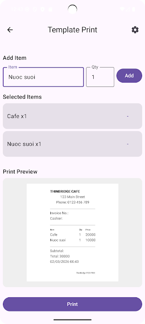 ThinBridgeP POS Screenshot 0