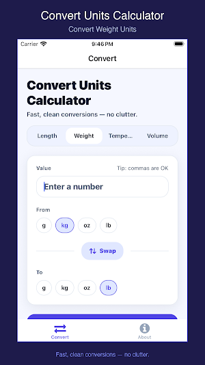Convert Units Calculator Screenshot 1