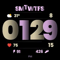 Poppins Digital Watch Face 010
