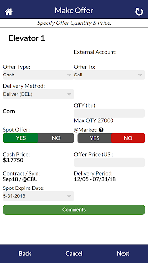CFS Offer Management Screenshot 3