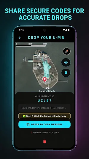 U-Pin: Delivery Screenshot 2