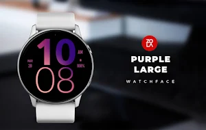 Purple Large Watch Face Screenshot 0