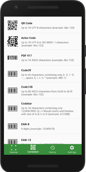 Barcode Scanner & Barcode Generator Screenshot 1