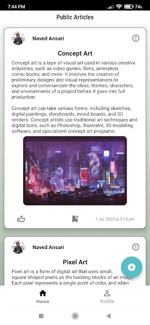 ShortPost Articles Screenshot 0