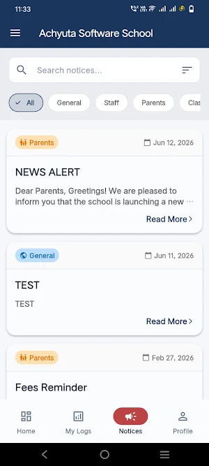 D.C Convent Staff App Screenshot 2